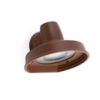Lampe murale en aluminium avec douille GU10 en marron, GLAGEON