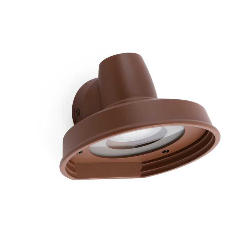 Lampe murale en aluminium avec douille GU10 en marron, GLAGEON