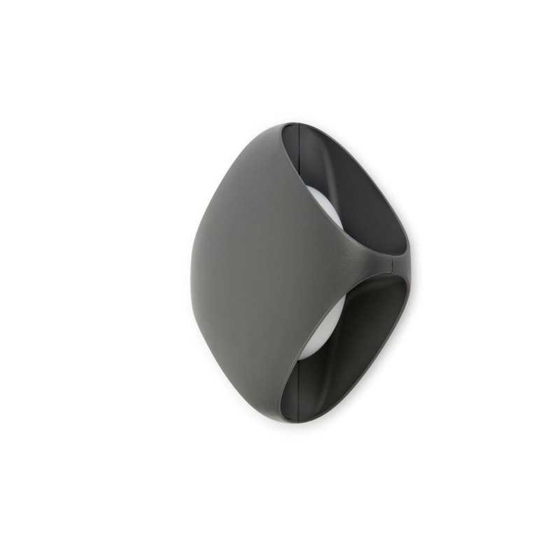Lampe murale en aluminium avec LED intégrée en gris, NOMDIEU