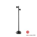 Lampe de sol en aluminium avec LED intégrée en noir, MONDOU