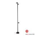 Lampe de sol en aluminium avec LED intégrée en noir, BIGANOS