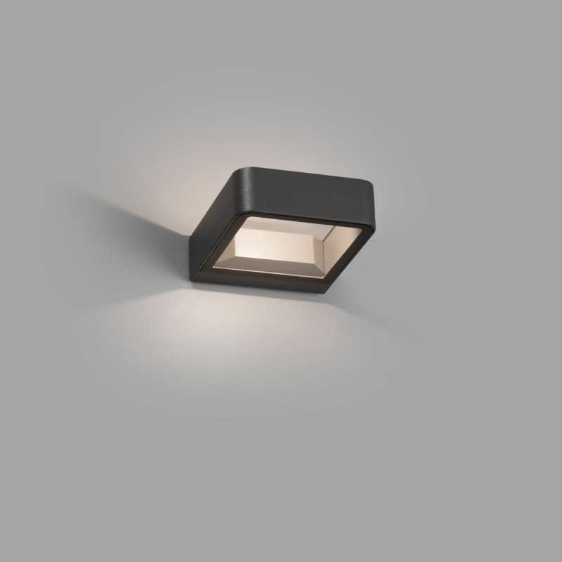 Lampe murale en aluminium avec LED intégrée en gris, TAPONAS
