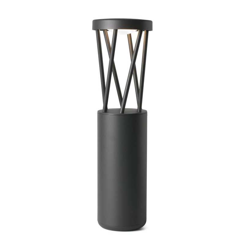 Lampe de sol en aluminium avec LED intégrée en gris, BRIOUZE