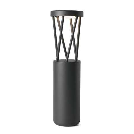 Lampe de sol en aluminium avec LED intégrée en gris, BRIOUZE