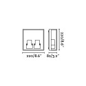 Lampe murale en aluminium avec douille E27 en gris, CESSET