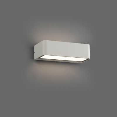 Lampe murale en aluminium avec LED intégrée en blanc mat, BERNEDE