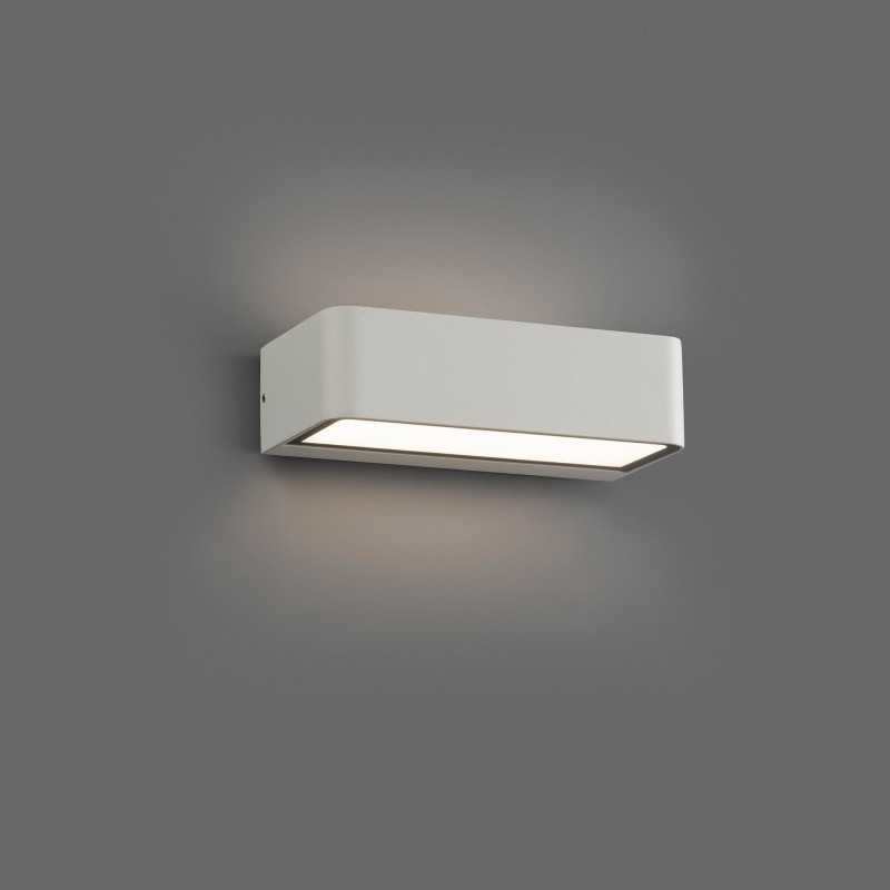 Lampe murale en aluminium avec LED intégrée en blanc mat, BERNEDE