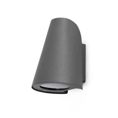 Lampe murale en aluminium avec douille E27 en gris, AUGERE