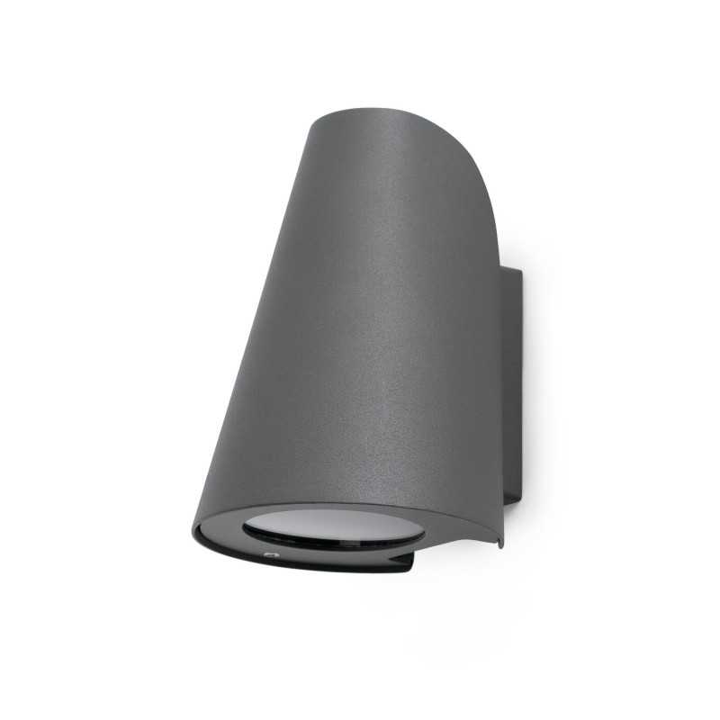 Lampe murale en aluminium avec douille E27 en gris, AUGERE