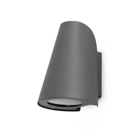 Lampe murale en aluminium avec douille E27 en gris, AUGERE