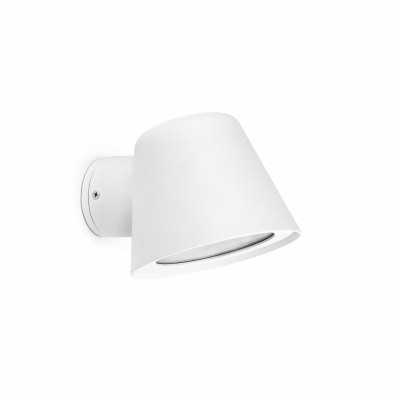 Lampe murale en aluminium avec douille GU10 en blanc mat, CORBARA