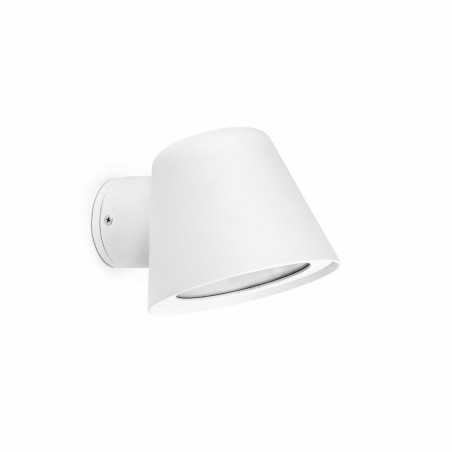 Lampe murale en aluminium avec douille GU10 en blanc mat, CORBARA
