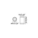 Lampe de plafond en aluminium avec douille GU10 en gris, DONGES
