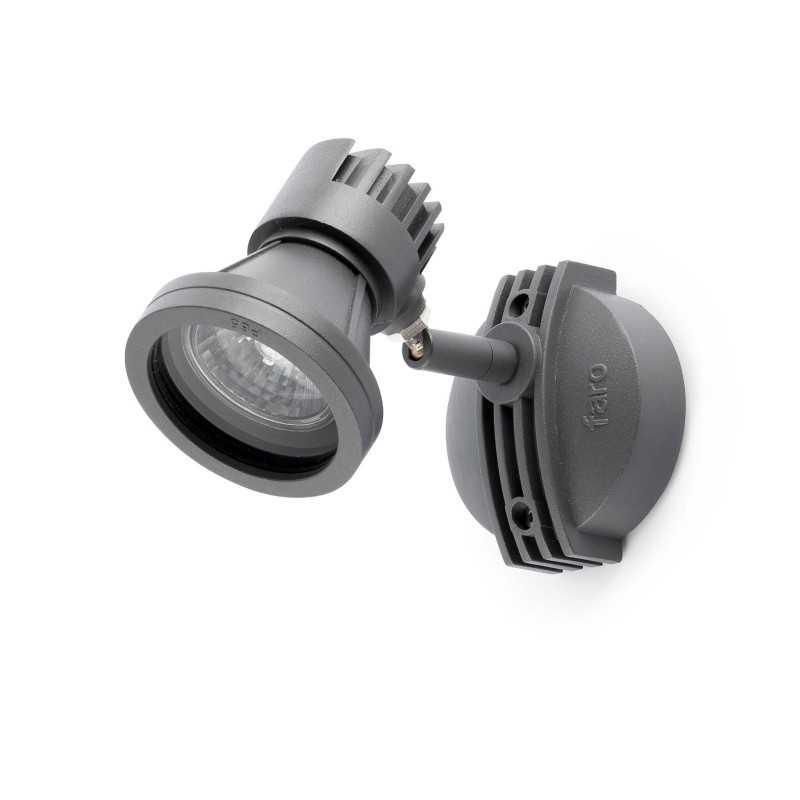 Lampe murale en aluminium avec douille GU10 en gris, HEULAND