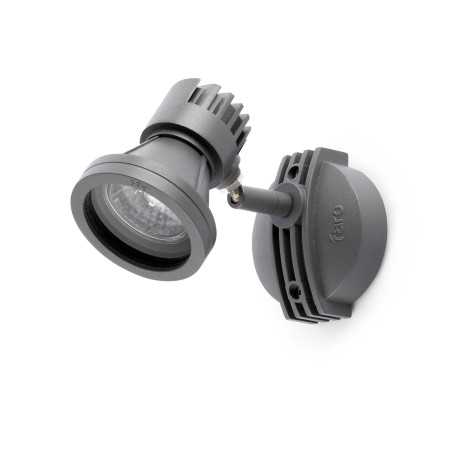 Lampe murale en aluminium avec douille GU10 en gris, HEULAND