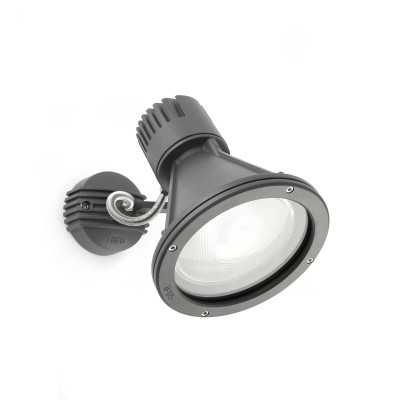 Lampe murale en aluminium avec douille E27 en gris, ROCROI