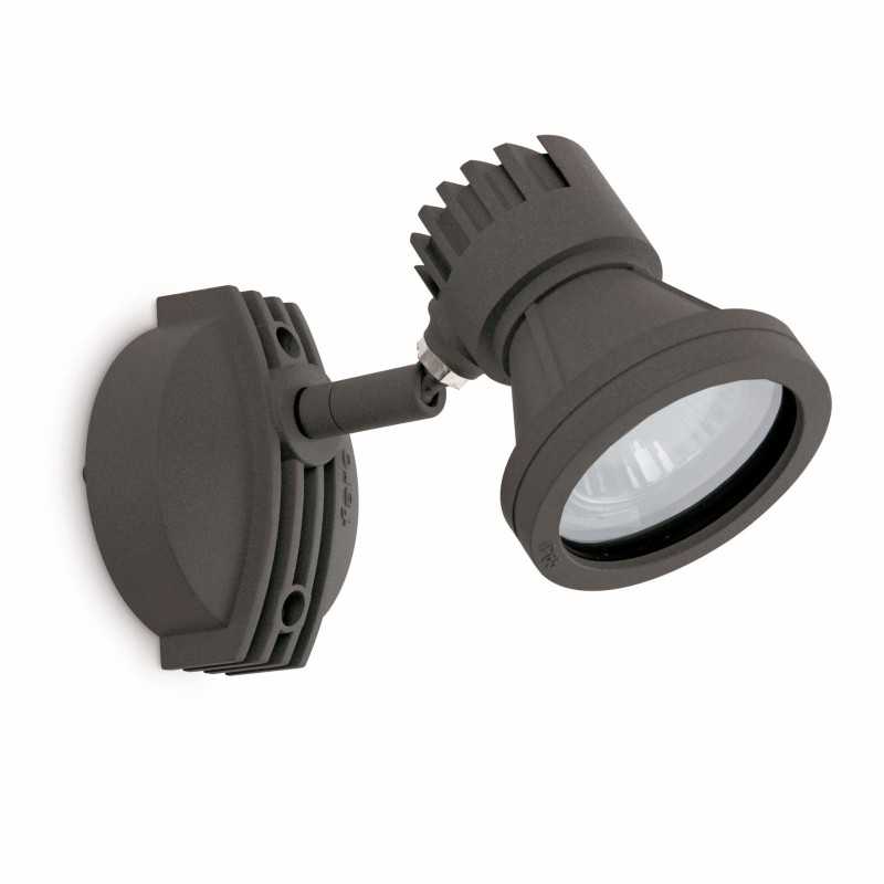 Lampe murale en aluminium avec douille GU10 en gris, PIMONT
