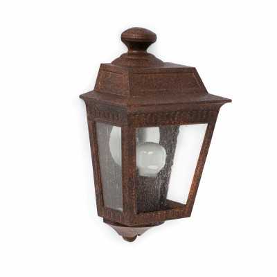 Lampe murale en acier avec douille E27 en oxyde, ANGLADE