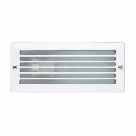 Lampe murale en aluminium avec douille E27 en blanc mat, LARCAN