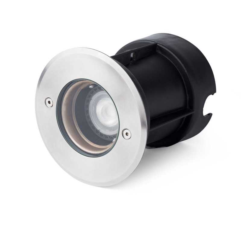 Lampe de sol en acier avec douille GU10 en acier brossé, DAMBEC