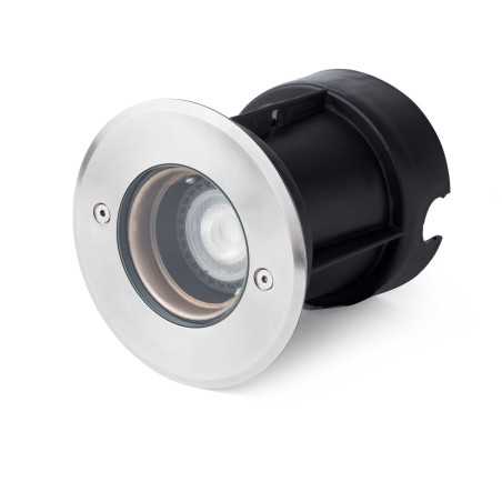 Lampe de sol en acier avec douille GU10 en acier brossé, DAMBEC