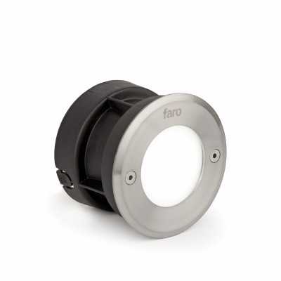 Lampe murale en acier avec LED intégrée en acier brossé, ALLIOT