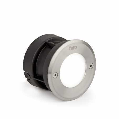 Lampe murale en acier avec LED intégrée en acier brossé, ALLIOT