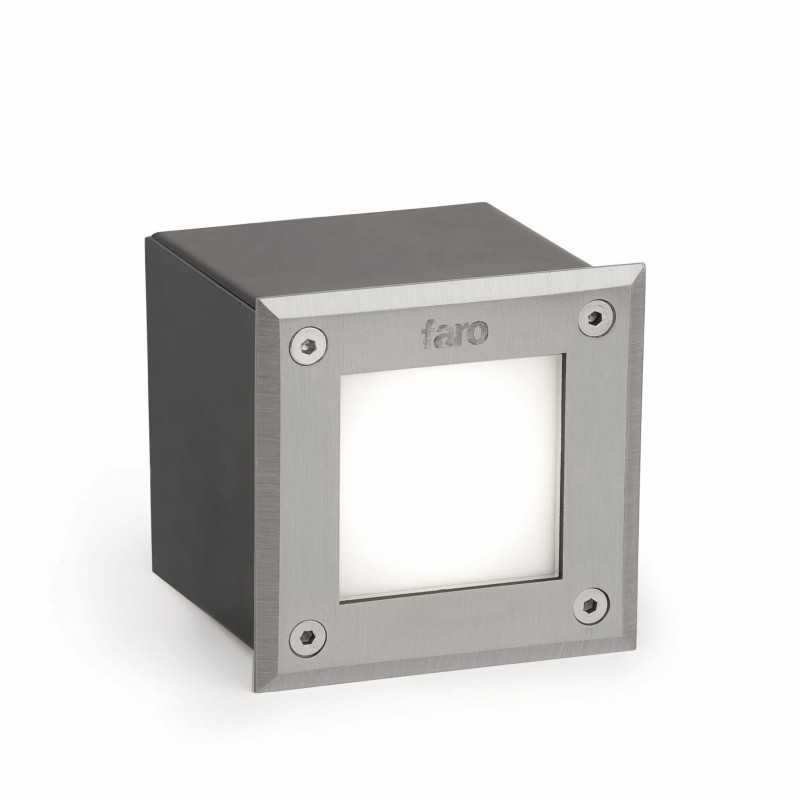 Lampe murale en acier avec LED intégrée en acier brossé, CRESTE