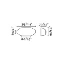 Lampe murale en polycarbonate avec douille E27 en blanc mat, BARIZEY