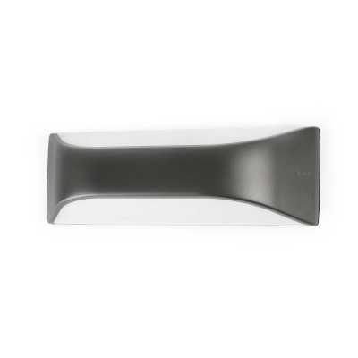 Lampe murale en plastique E27 gris NOYANT
