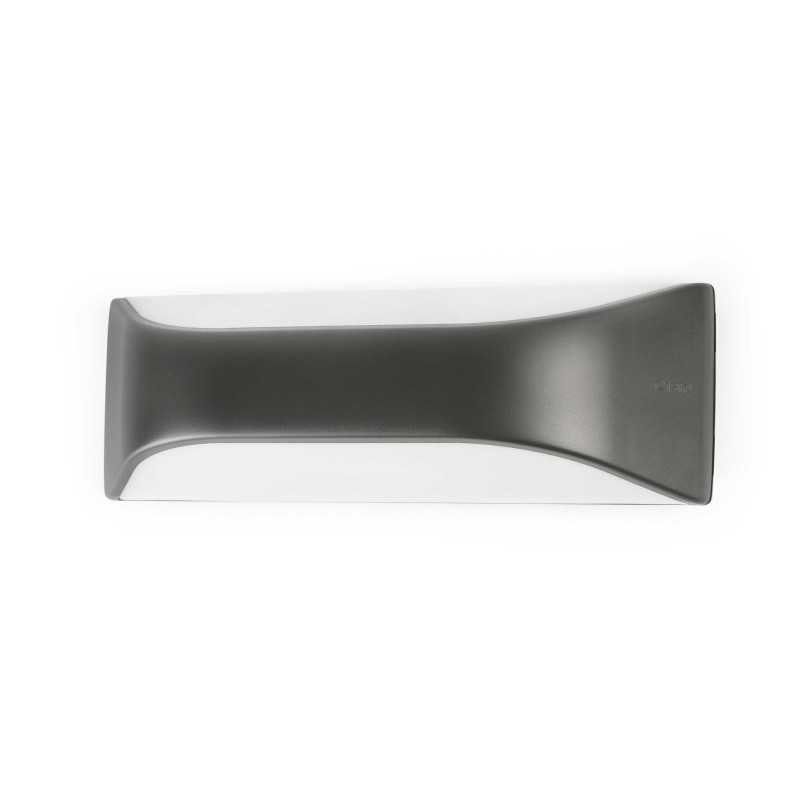 Lampe murale en plastique E27 gris NOYANT