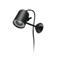 Lampe murale en polycarbonate GU10 noir mat LESTRE