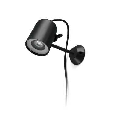 Lampe murale en polycarbonate GU10 noir mat LESTRE