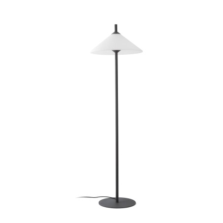 Lampe de sol en aluminium E27 gris GARONNE