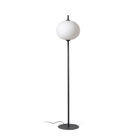 Lampe de sol en aluminium E27 gris GRESSY