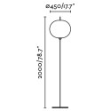 Lampe de sol en aluminium E27 gris GRESSY