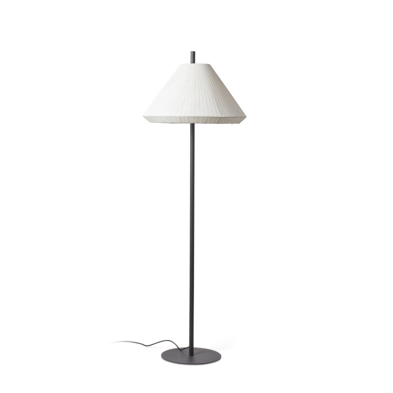 Lampe sur pied en aluminium E27 gris MORLEY
