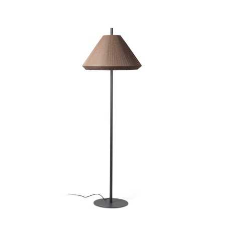 Lampe sur pied en aluminium E27 gris CAMPSAS