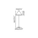 Lampe de sol en aluminium E27 gris AMAZON