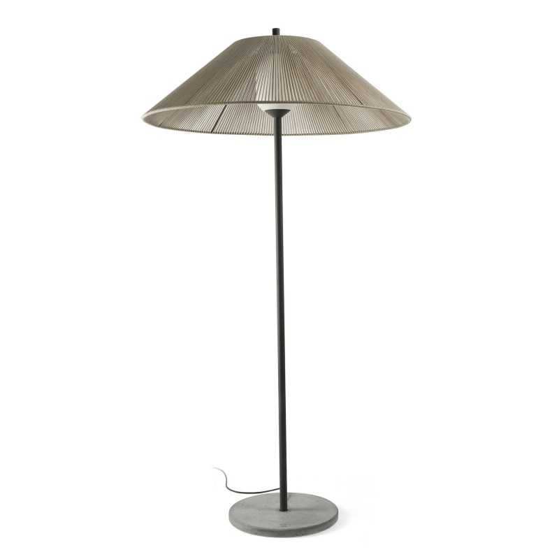 Lampe de sol en aluminium E27 gris LAIVES