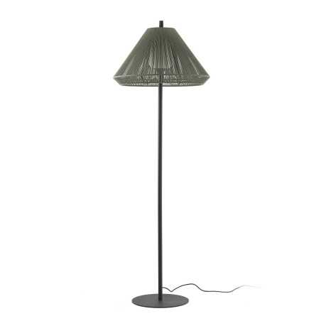 Lampe de sol en aluminium E27 gris CLEMENT