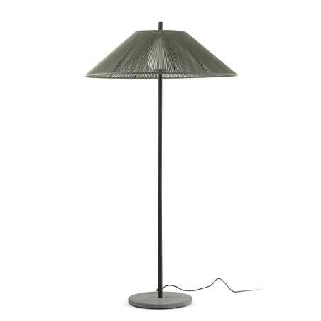 Lampe de sol en aluminium E27 gris ROUVROY