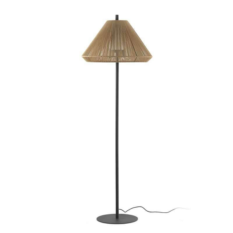 Lampe de sol en aluminium E27 gris RESSON