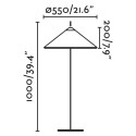 Lampe de sol en aluminium E27 gris CASTANG