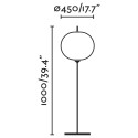 Lampe de sol en aluminium E27 gris WAILLY