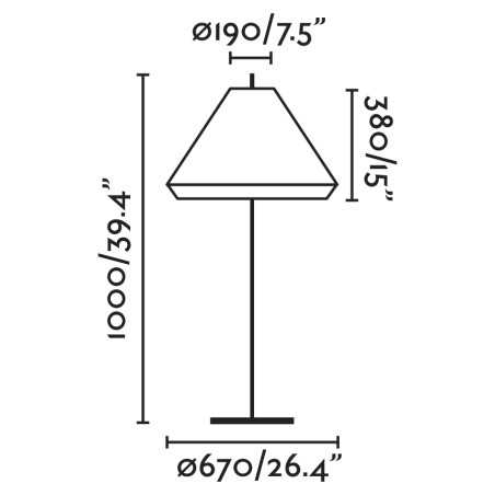 Lampe sur pied en aluminium E27 gris PISSIS