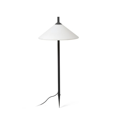 Lampe de sol en aluminium E27 gris HOLNON