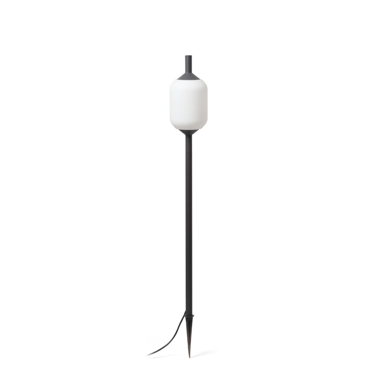 Lampe de sol en aluminium E27 gris AUXERRE