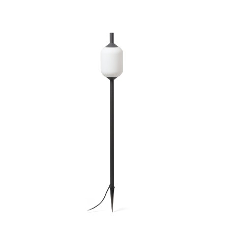Lampe de sol en aluminium E27 gris AUXERRE