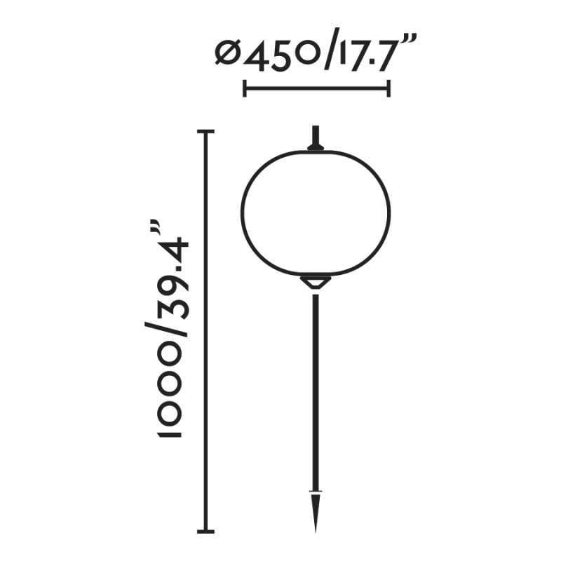 Lampe de sol en aluminium E27 gris POIVRES